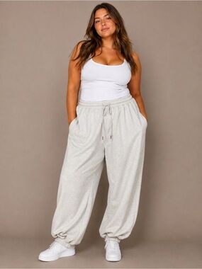 Nāp Take a Nap Heather Gray Balloon Jogger Sweatpants XXL